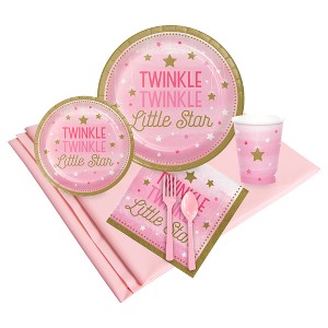Twinkle Twinkle Little Star Pink 8 Guest Party Pk, Size: 8 Guest Pk