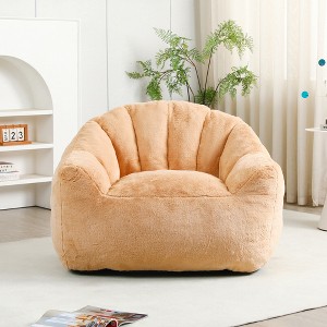 SKRAN Bean Bag Chair, Lazy Sofa, Comfy Chairs BeanBag Chair, With Armrests Stuffed High-Density Foam For Adults In Living Room, Bedroom Reading - 1 of 4