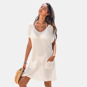 Women's Breezy Beach Cover Up Dress -Cupshe - 1 of 4