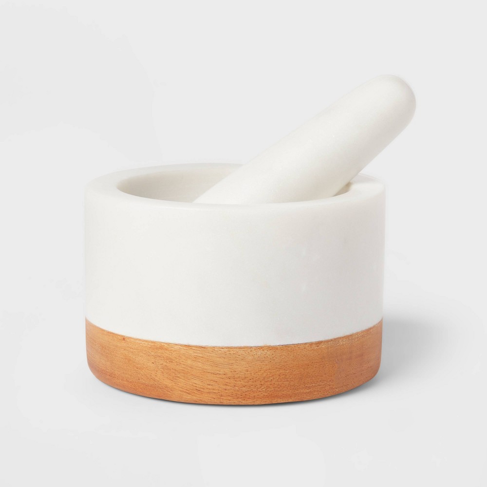 Marble/Wood Mortar and Pestle - Thresholdâ„¢