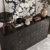 FUFU&GAGA Art - Deco Black Dresser: 6 Drawers with Geometric Patterns, Elevate Your Living Room - 4 of 4
