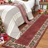TackView Christmas Area Rug, Washable Bordered Rugs Xmas Throw Carpet, Non Slip Holiday Rug for Entryway Bedroom - 2 of 4