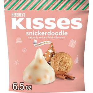 HERSHEY'S KISSES Christmas Chocolate Snickerdoodle Cookies Stand Up Pouch - 6.5oz - 1 of 4
