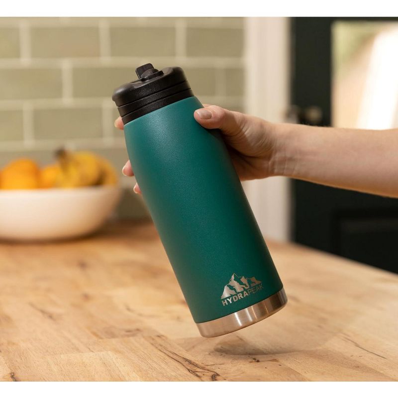 Hydrapeak Flow 32oz Insulated Stainless Steel Water Bottle With Leak-proof Straw Lid & Handle, 5 of 8