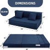 Folding Sofa Bed, Foldable Couch Bed with Pillow, Convertible Sleeper Chair Folding Sofa Mattress, Futon Floor Couch with Memory Foam Cover - 3 of 4