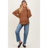 Pinkblush Camel Waffle Knit Rounded Hem Maternity Sweater - 2 of 4