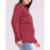 Women's Funnel Neck Pullover Nursing Sweatshirt | Motherhood Maternity - 3 of 4
