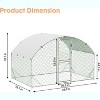 Acekool Large Metal Chicken Coop, 9.8’ x 6.5’ Walk-In Poultry Cage with Waterproof & UV Cover, Secure Outdoor Pen for Chickens, Ducks, Rabbits - 2 of 4