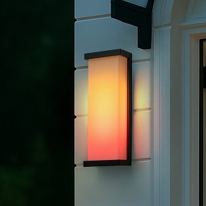ALOADECOR H20" Smart RGB Modern Large Integrated LED Wall Sconce with Remote and App Control  for Porch Garage Garden - 1 of 4