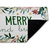 Stupell Industries Merry And Bright Seasonal Florals Printed Outdoor Door Mat, design by Kim Allen, 18"x30" - 2 of 4