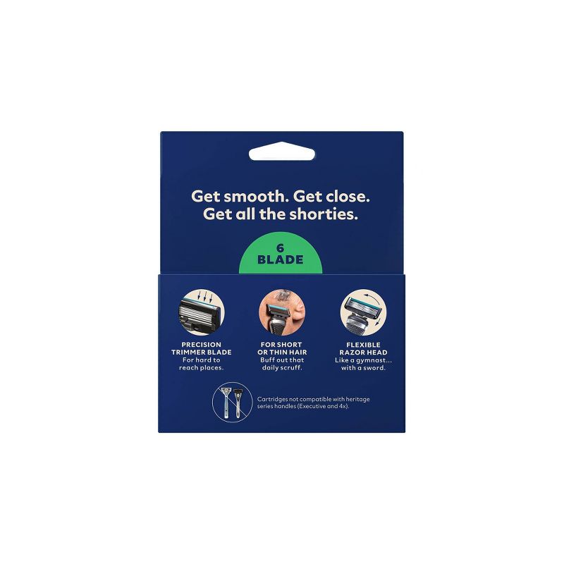 Dollar Shave Club 6-Blade Razor Refill - Compatible with 4 and 6 Blade Handles - 8ct, 4 of 9