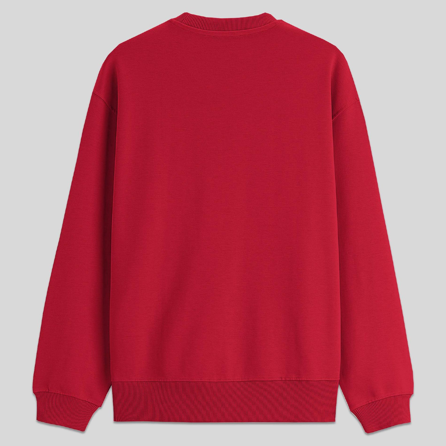 Men's Stranger Things WSQK Fleece Pullover Sweatshirt - Red