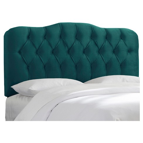 Seville Velvet Headboard - Mystere Peacock - Full - Skyline Furniture ...