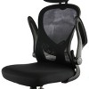 Elama High Back Adjustable Mesh and Fabric Office Chair in Black and Gray with Adjustable Head Rest - 2 of 4