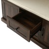 NicBex Hall Tree with Bench Entryway Hall Tree with 3 Hooks, 3 Open Shelves, 2 Drawer and 2 Storage Cabinets Anti-Dumping Hall Tree, Brown - 3 of 4