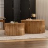 CAVINAS Coffee Table, Wooden Coffee Table with Relief Design, Modern Tea Table for Living Room, Office, Bedroom - 3 of 4