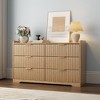Dressers for Bedroom 6 Drawers Wide Chest of Drawers Storage Organizer Wooden Cabinet with Anti-Tip Safety for Living Room Hallway entryway study - 2 of 4