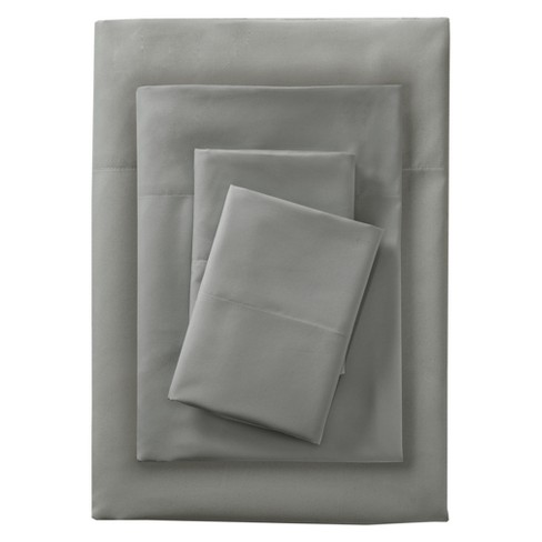 Twin/Twin XL Microfiber Solid Sheet Set Gray - Room Essentials™