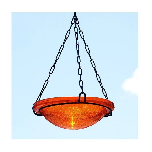 birdbath achla crackle hanging bowl glass designs target