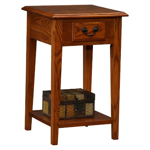 Favorite Finds Square Side Table Medium Oak Finish - Leick Furniture ...