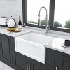 Small Farmhouse Sink -24 inch Kitchen Sink White Apron-Front Ceramic Single Bowl Small Reversible Farm Sink Laundry Room Sink - 3 of 4