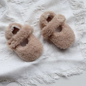 MyKids-USA Infant Baby Solid Color Plush Warm Shoes In Winter - 1 of 4
