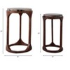 Elegant End Tables, Side Tables, or Small Night Stands for Home Decor - Wood Bedside Tables with Open-Frame Bases - Set of 2 - 3 of 4