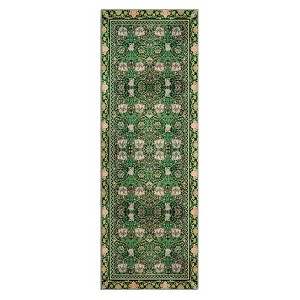 COZONY Vintage Floral Carpet Mat Rug, Machine Washable Non-Slip Low Pile Area Rug for Living Room Bedroom Dining Room - 1 of 4