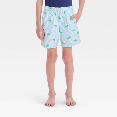 Boys' Crocodile Printed Swim Shorts - Cat & Jack™ Green S