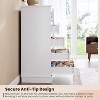 5-Drawer Tall Wooden Dresser - Deep Drawers, Wide Top, Large Double Storage | For Bedroom, Closet, Living Room, Kids Room - 4 of 4