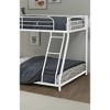 Twin Over Full Metal Bunk Bed with Ladder for Bedroom - 3 of 4