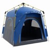 VisioGear Pop Up Camping Tents 4 Person, Quick Setup Automatic Hydraulic Family Travel Tent with Windows, Doors, Blue, 94.5"*94.5"*78.3" - 4 of 4