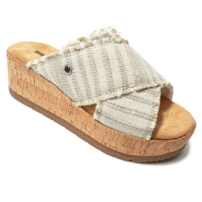 Minnetonka Women's Posey Cork Wedge Sandals