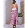 INSPIRE CHIC Women's Summer Smocked Waist Flowy Floral Maxi Skirts - 4 of 4