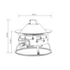 Kumasinova 19" Propane Gas Fire Pit,50000 BTU Circular Steel Tabletop Fireplace with Stainless Steel Burner and Lava Stones for BBQ Parties,Black - 3 of 4