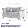 Kumasinova Chesterfield Sofa 2-Seat Sofa with 2 Pillows, Classic Tufted Couch with Rolled Arms and Nailhead for Living Room, Velvet Loveseat Sofa - 4 of 4