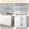 TiramisuBest 4-Door White Armoire Wardrobe with Mirror & 2 Hanging Rods, Wooden Closet Storage Cabinet for Bedroom - 4 of 4
