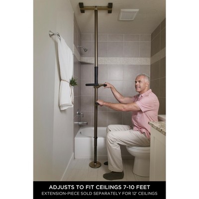 Deep Bronze Adjustable Metal Safety Grab Bar Pole