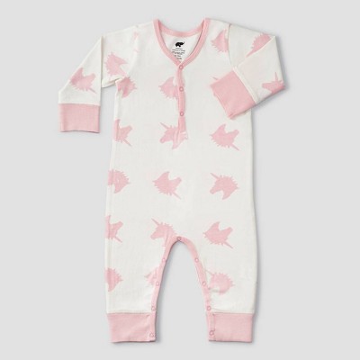 Layette by Monica + Andy Baby Girls' Unicorn Dreams Romper - Pink 12-18M