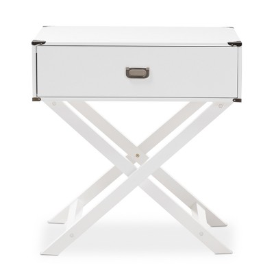 Curtice Contemporary White 1-Drawer Wooden Nightstand