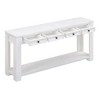 PAGED 63" Rustic Chic Console Table with 4 Drawers & Lower Shelf, Entryway Table with Storage, Solid Wood Entryway Sofa Table - 3 of 4