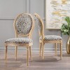 French Country Dining Chairs Set of 2,Upholstered Chairs with Rubberwood Frame,Armless Dining Chairs for Kitchen or Dining Room-Coolbibila - 3 of 4