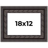 PosterPalooza | 3.5" Wide Ornate Black Picture Frame - UV Acrylic, Backing Board, Hanging Hardware Included - 2 of 4