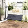 Outsunny Tufted Bench Cushions for Outdoor Furniture, 3-Seater Replacement for Swing Chair, Patio Sofa/Couch, Overstuffed w/ Backrest - 2 of 4