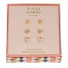 FAO Schwarz Latte, Pumpkin and Pie Trio Earring Set - 2 of 2