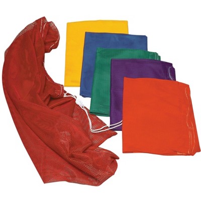 Sportime Heavy-Duty Mesh Storage Bags, 24 x 36 Inches, Assorted Colors, Set of 6