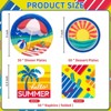 DYLIVeS Summer Beach Party Supplies Kit 48 Pcs, Summer Pool 9.2" Paper Plates,7" Dessert Plates and Napkins for Summer Party Hawaiian Beach Party - 2 of 4