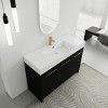 SEVOBAL Bathroom Storage Cabinets Freestanding Vanity with Resin Sink Soft Close Doors for Modern Bathroom, Black, 47.3"*18.1"*35.1" - 2 of 4