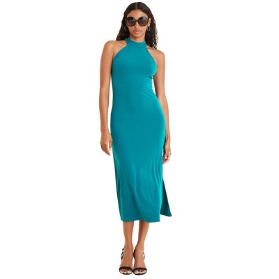 VENUS Womens High Neck Midi Dress