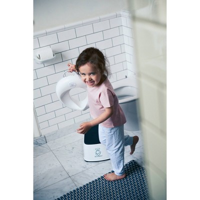 White and Gray Ergonomic Toilet Training Seat